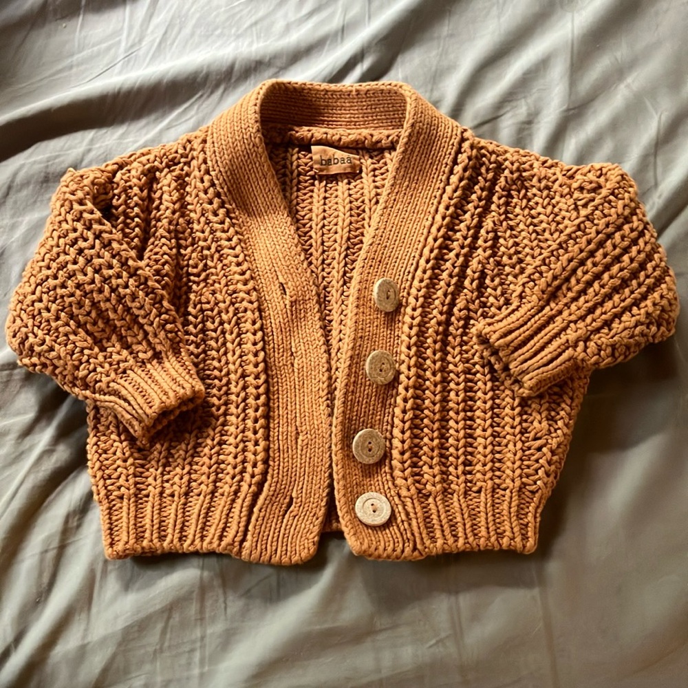 Babaa Chunky Knit Cardigan - Camel